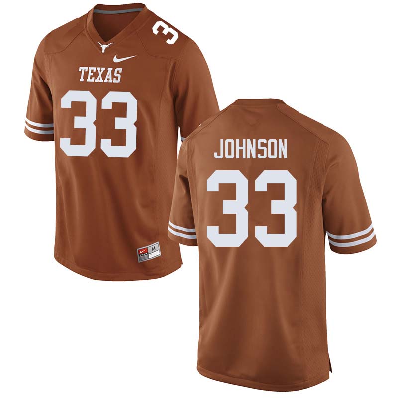 Men #33 Gary Johnson Texas Longhorns College Football Jerseys Sale-Orange